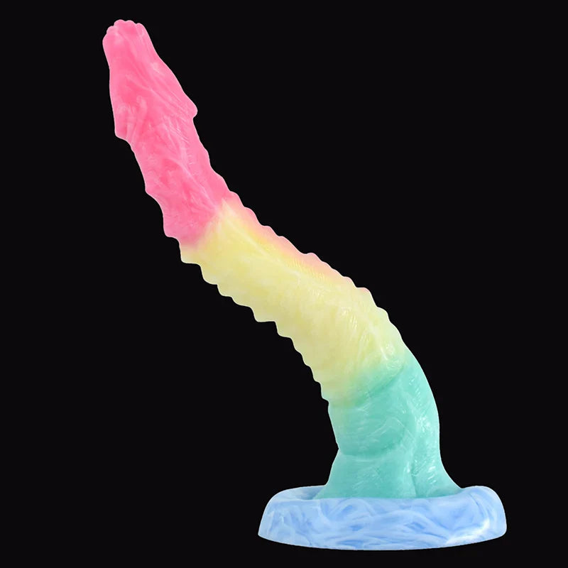 10.4 Inch Lifelike Curved Silicone Monster Dildo – Fantasy Adult Toy