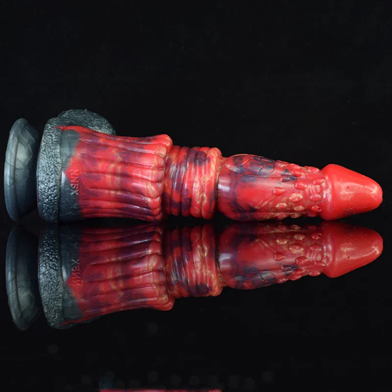 10.4 Inch Silicone Dragon Dildo with Realistic Testicles – Fantasy Adult Toy