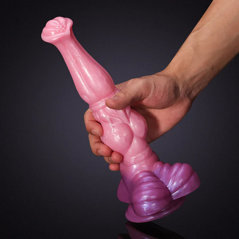 11.02-Inch Lifelike Silicone Horse Dildo in Pink
