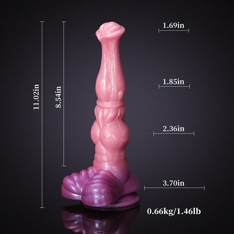 11.02-Inch Lifelike Silicone Horse Dildo in Pink