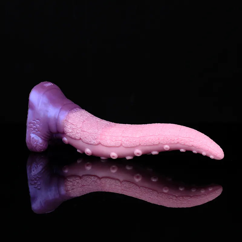 11.02 Inch Pink Silicone Tentacle Dildo with Fantasy Monster Design