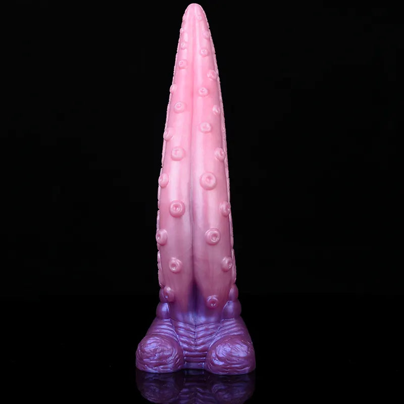 11.02 Inch Pink Silicone Tentacle Dildo with Fantasy Monster Design