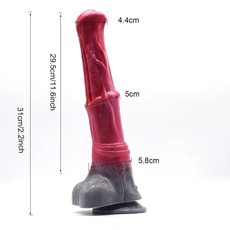 12.2-Inch Premium Silicone Horse Dildo with Lifelike Ejaculation Function