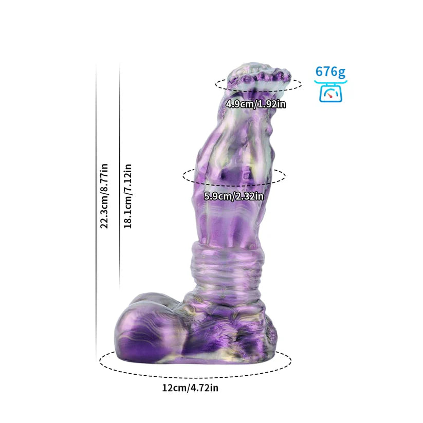 12.5 Inch Gradient Purple Horse Dildo – Fantasy Silicone Adult Toy