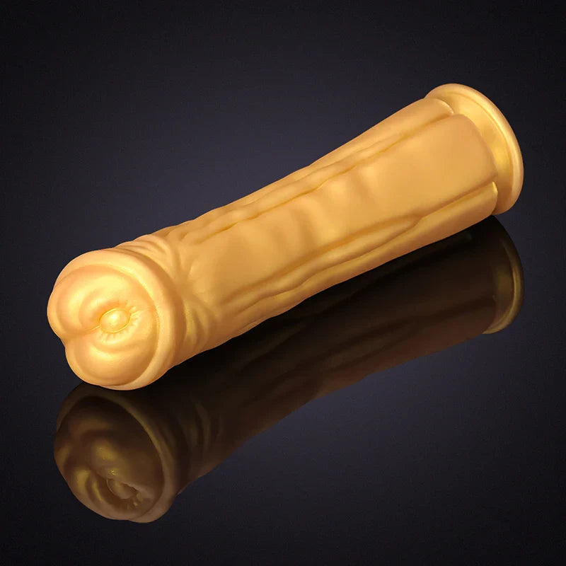 12.6-Inch Gold Horse Dildo, Super Thick Silicone Design with Large Suction Cup
