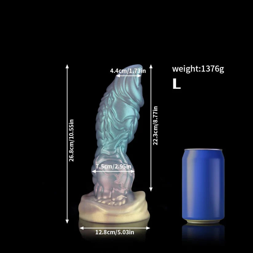 12.6 Inch Sailor’s Tears Light Blue Knot Dildo – Fantasy Textured Silicone Toy