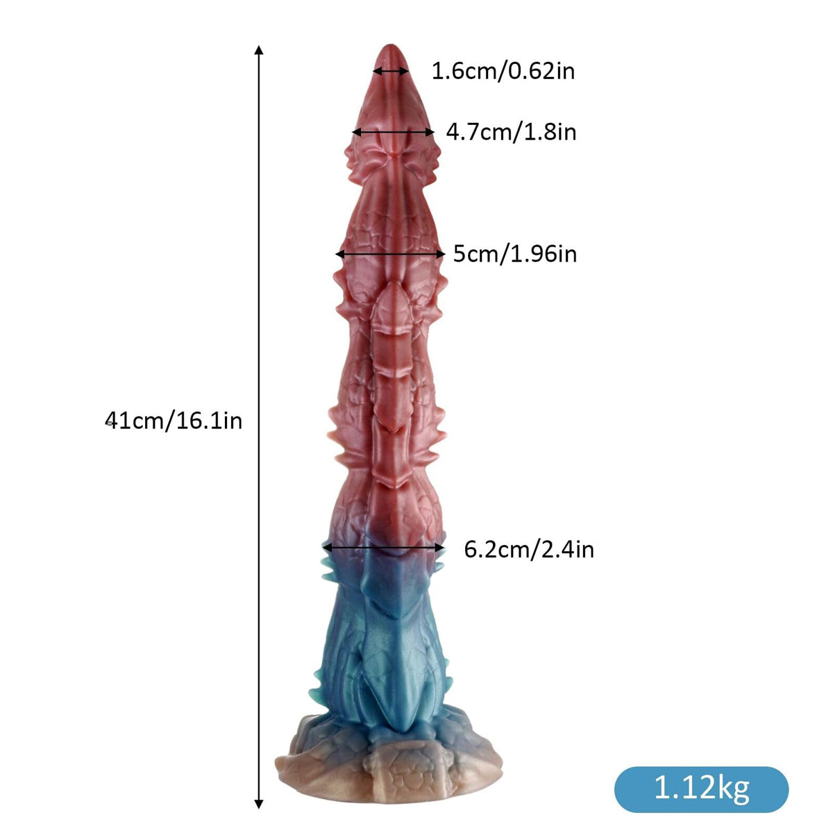 16.1 Inch Extra-Long Liquid Silicone Custom-Shaped Scorpion Anal Plug Dildo