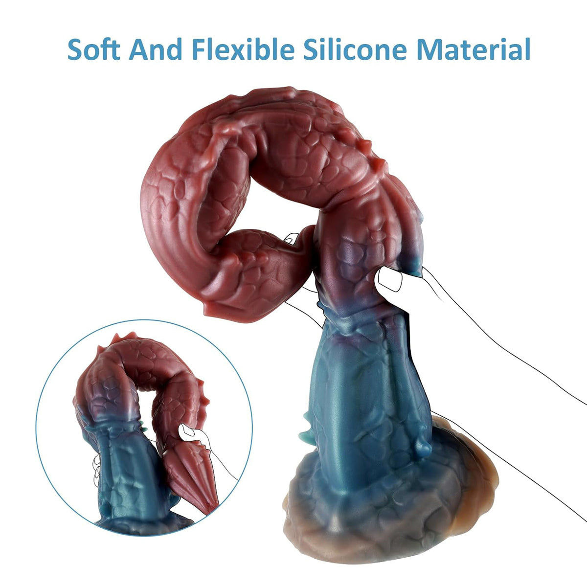 16.1 Inch Extra-Long Liquid Silicone Custom-Shaped Scorpion Anal Plug Dildo