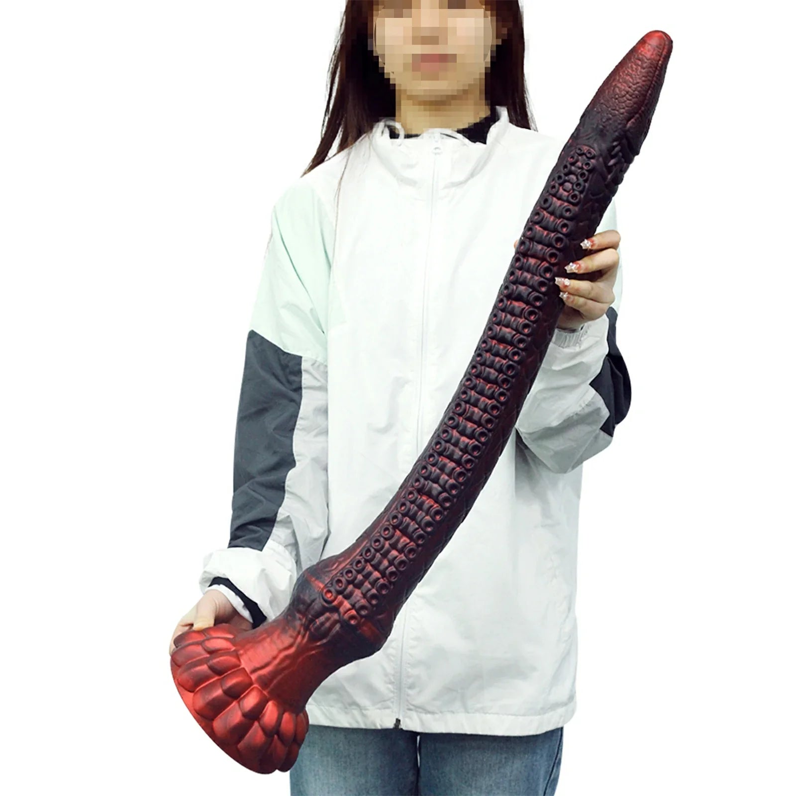 16.4 Inch Fantasy Tentacle Dildo with Monster Claw Base & Scaled Texture