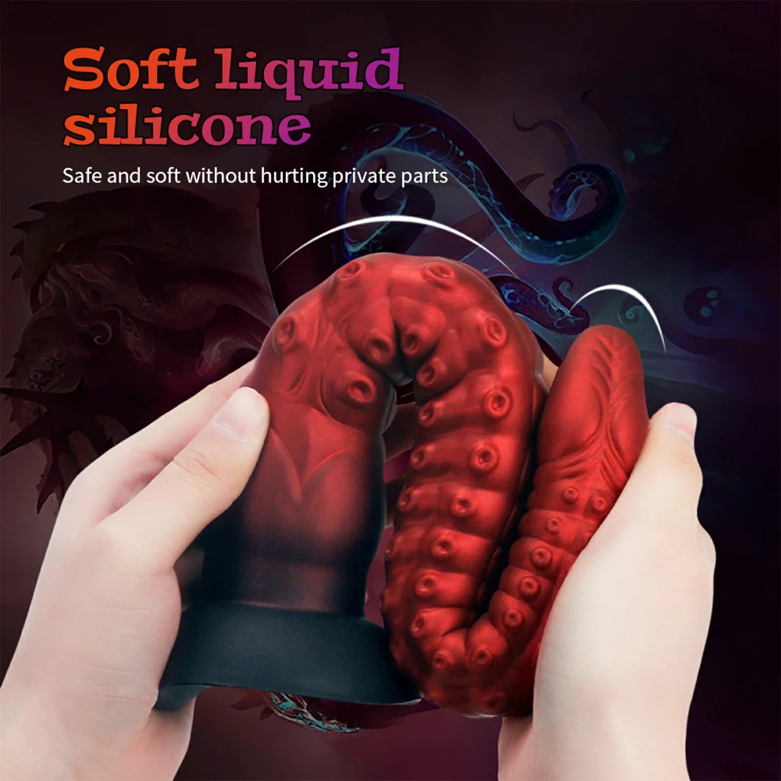 16.8 Inch Fantasy Tentacle Dildo with Ringed Texture & Suction Cup Base