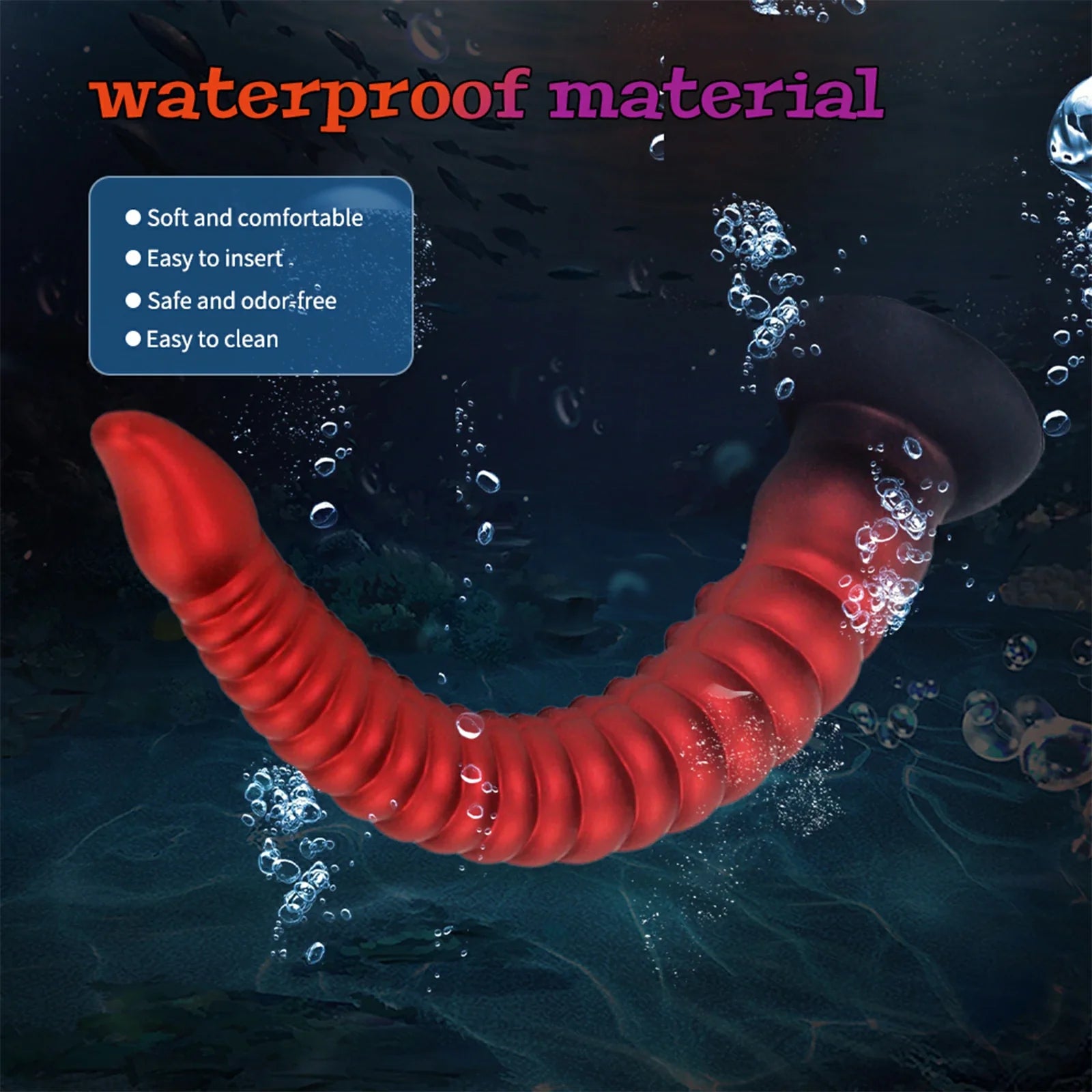 16.8 Inch Fantasy Tentacle Dildo with Ringed Texture & Suction Cup Base