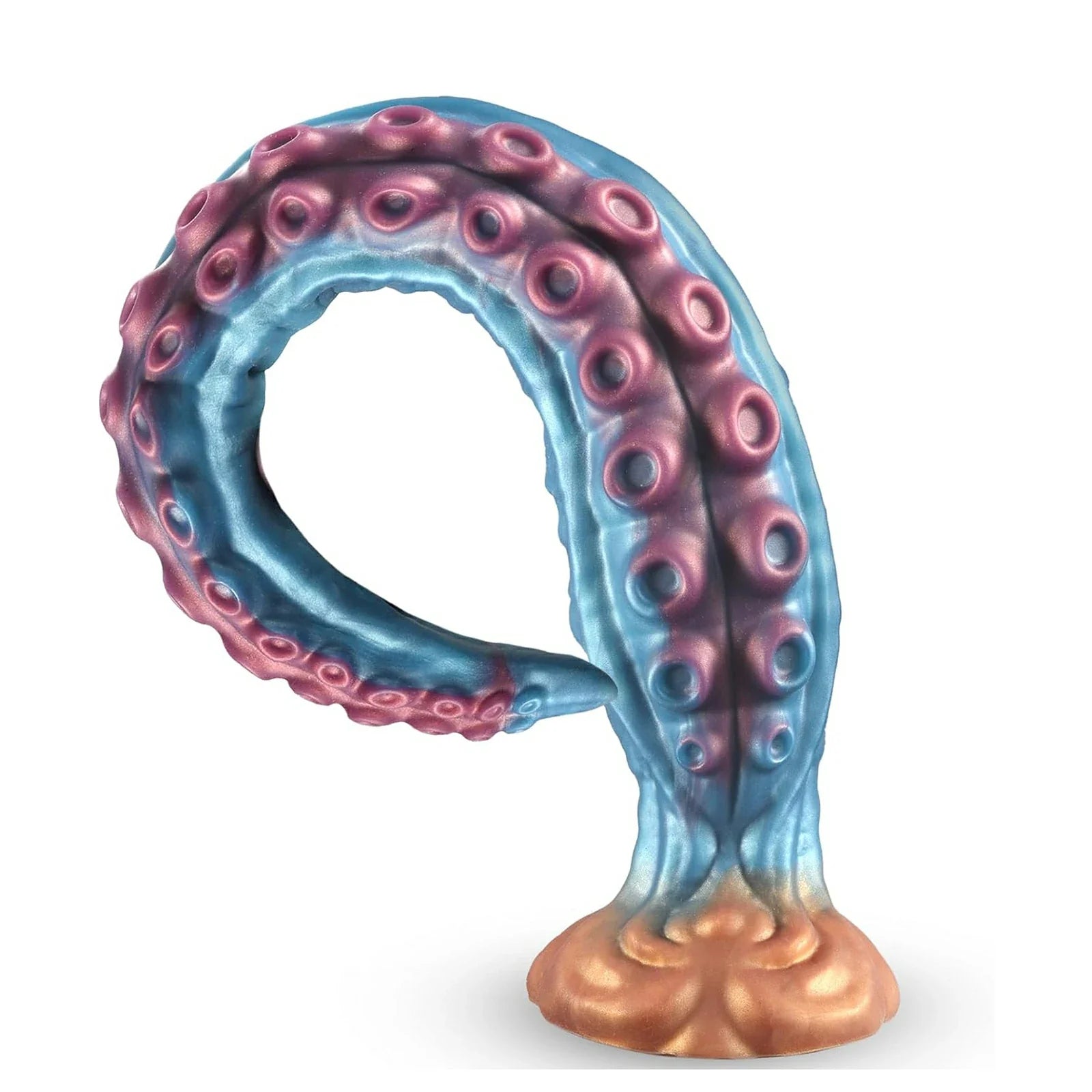17.5 Inch Curved Fantasy Octopus Dildo with Lifelike Suckers & Strong Suction Cup Base