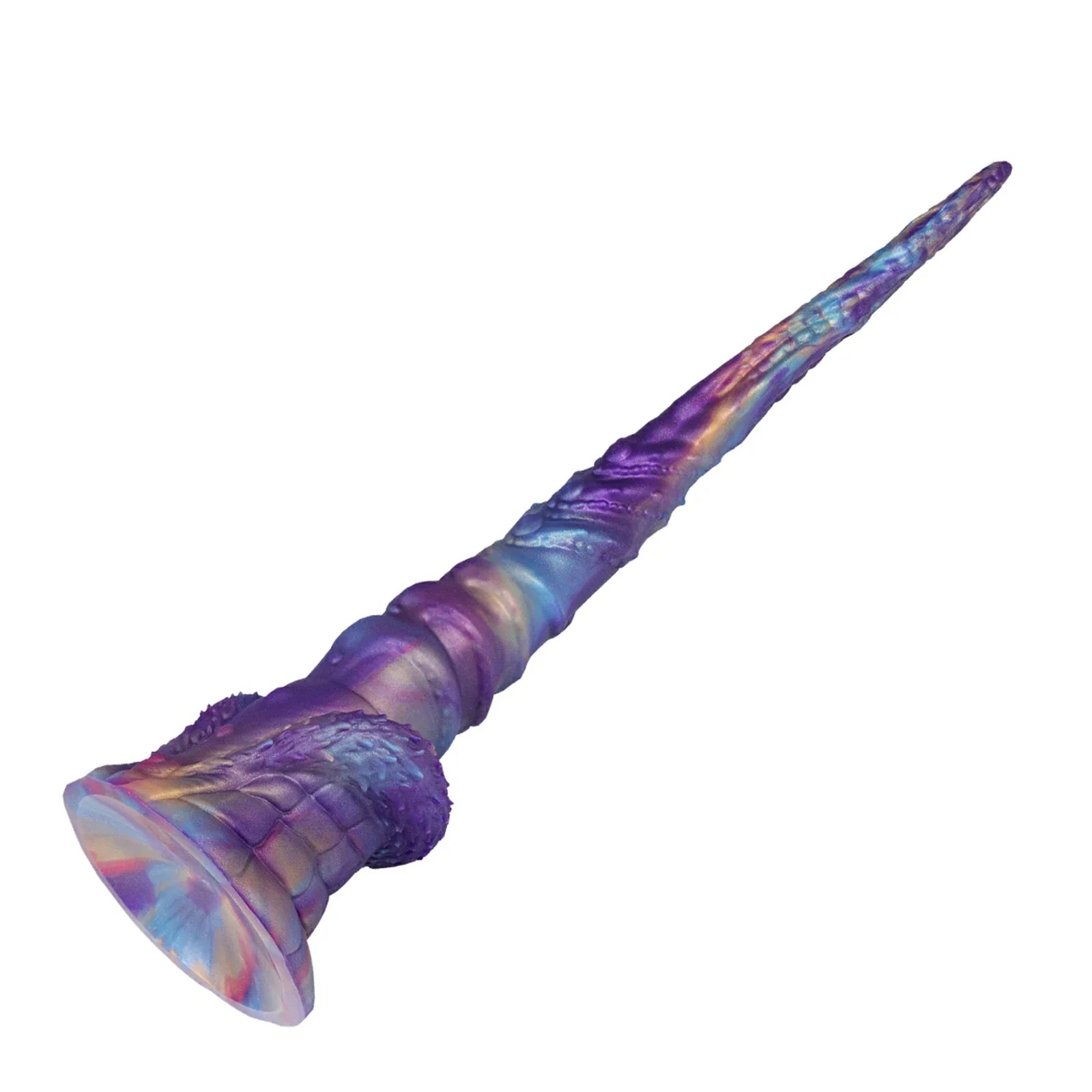 17.5 Inch Fantasy Tentacle Dildo with Ocean Swirl Texture & Suction Cup Base