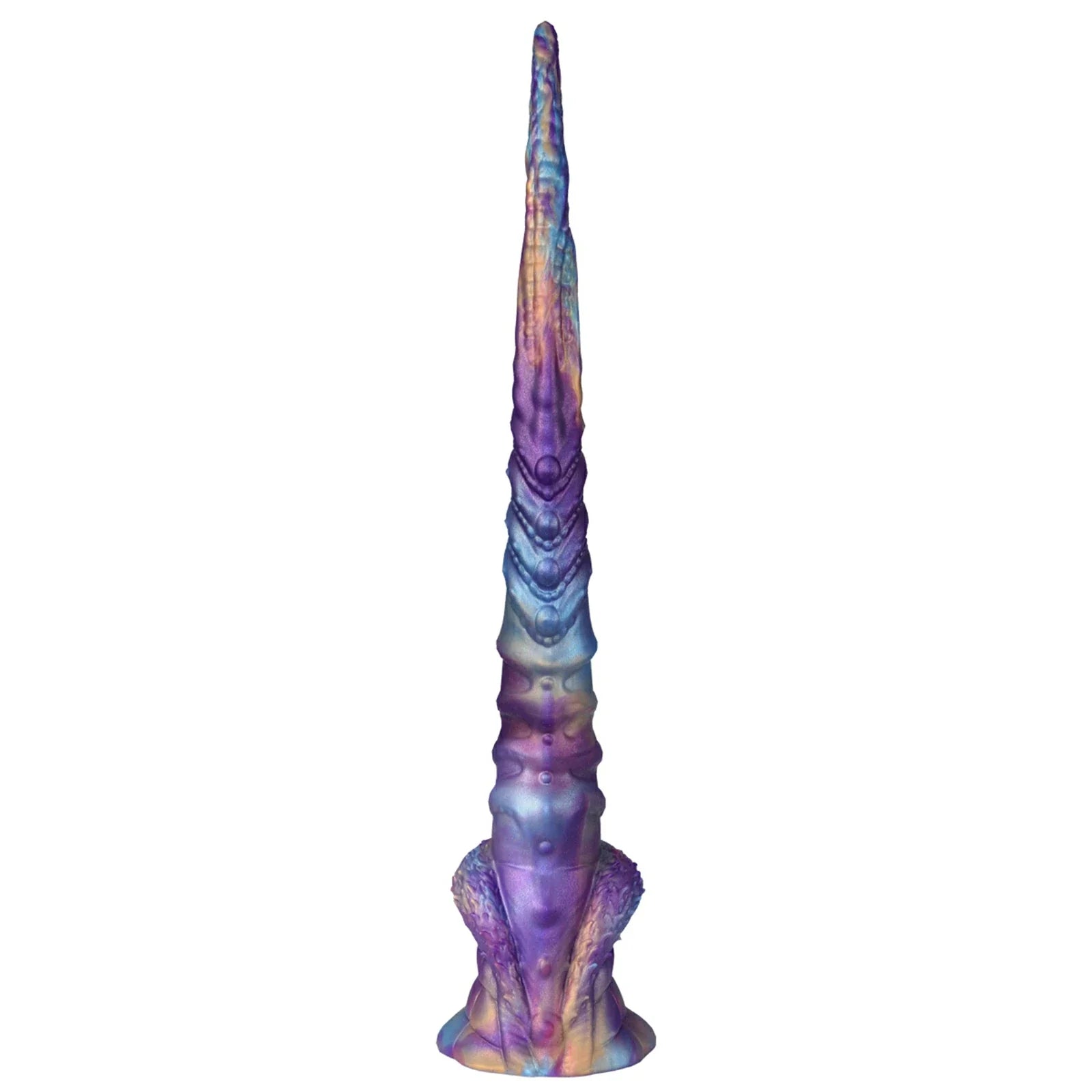 17.5 Inch Fantasy Tentacle Dildo with Ocean Swirl Texture & Suction Cup Base