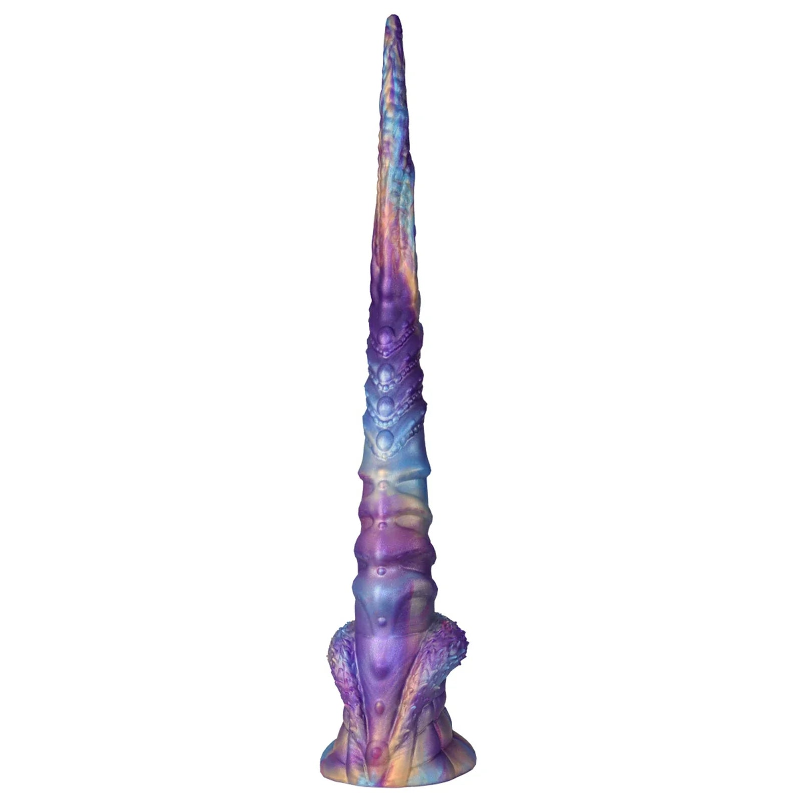 17.5 Inch Fantasy Tentacle Dildo with Ocean Swirl Texture & Suction Cup Base