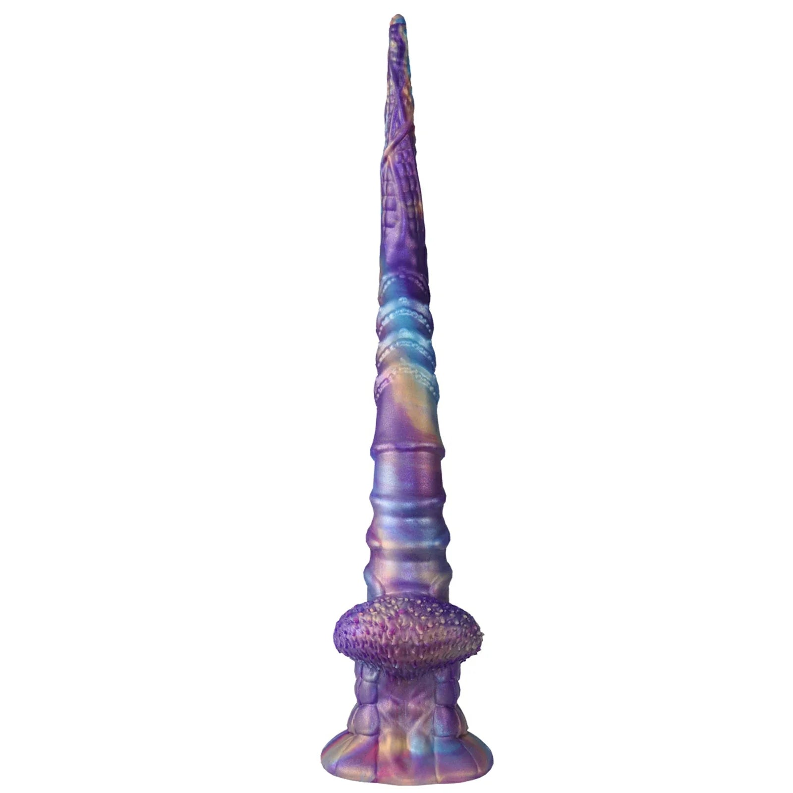 17.5 Inch Fantasy Tentacle Dildo with Ocean Swirl Texture & Suction Cup Base