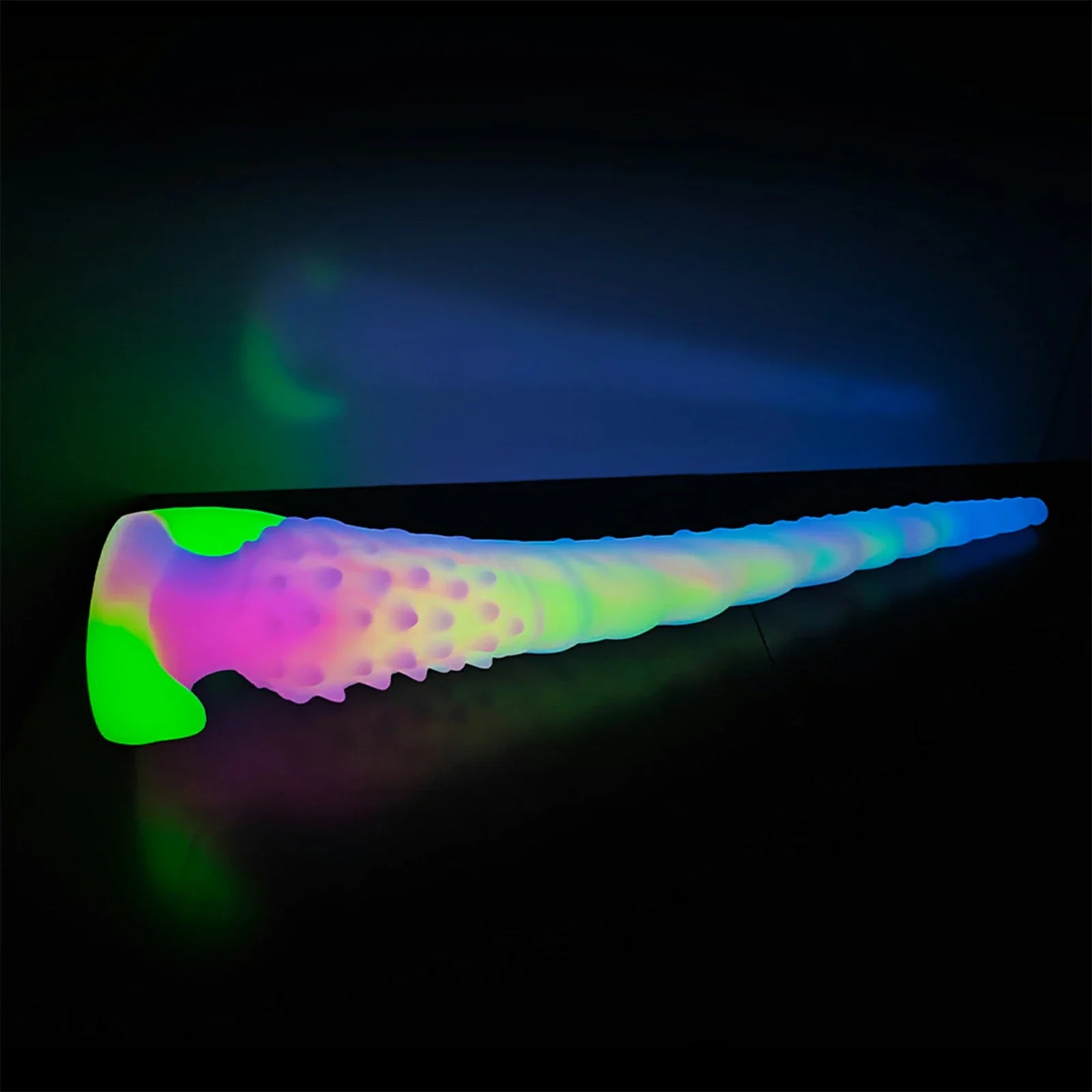 17.5 Inch Glow-in-the-Dark Fantasy Tentacle Dildo – Spiked Texture for Anal & Vaginal Play