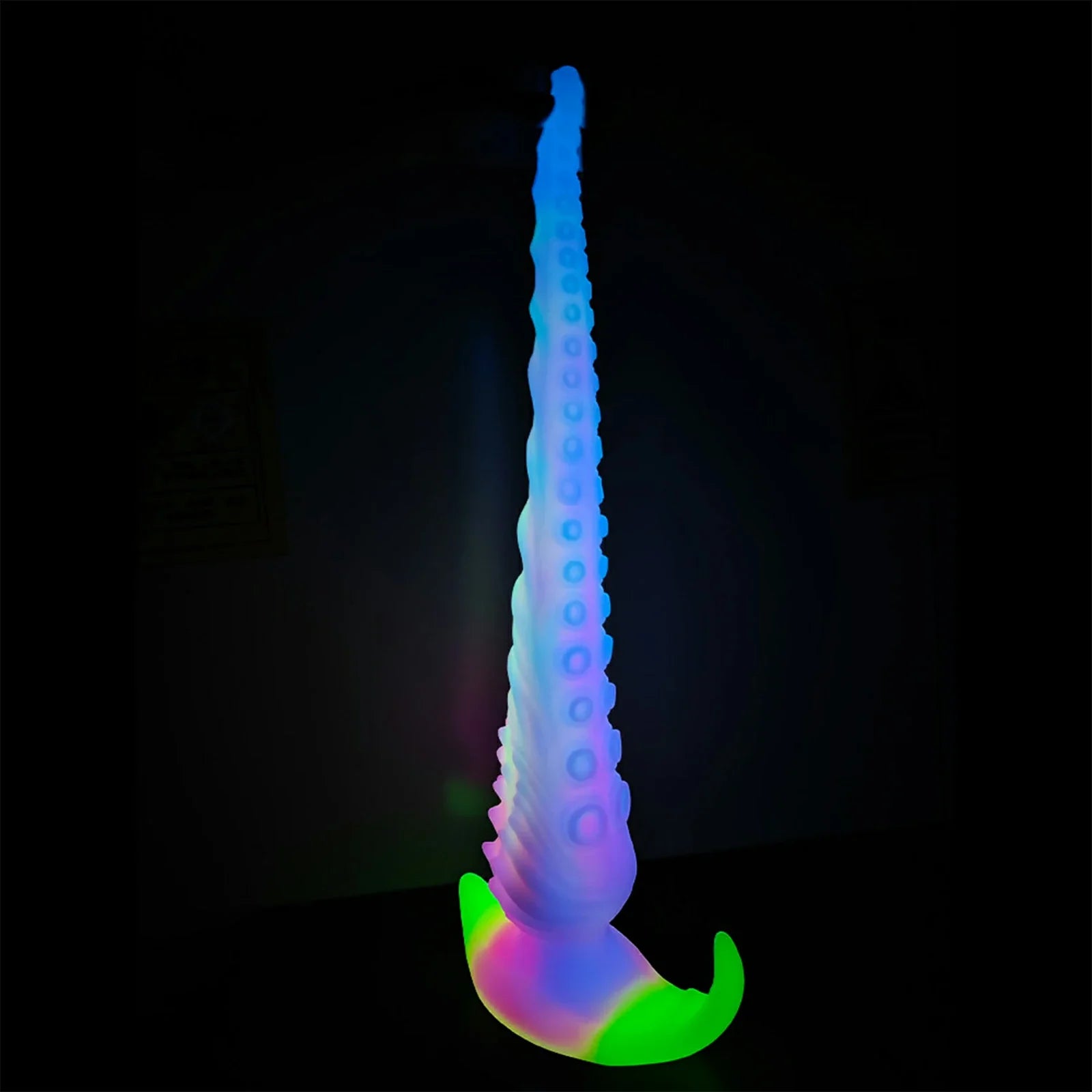 17.5 Inch Glow-in-the-Dark Fantasy Tentacle Dildo – Spiked Texture for Anal & Vaginal Play