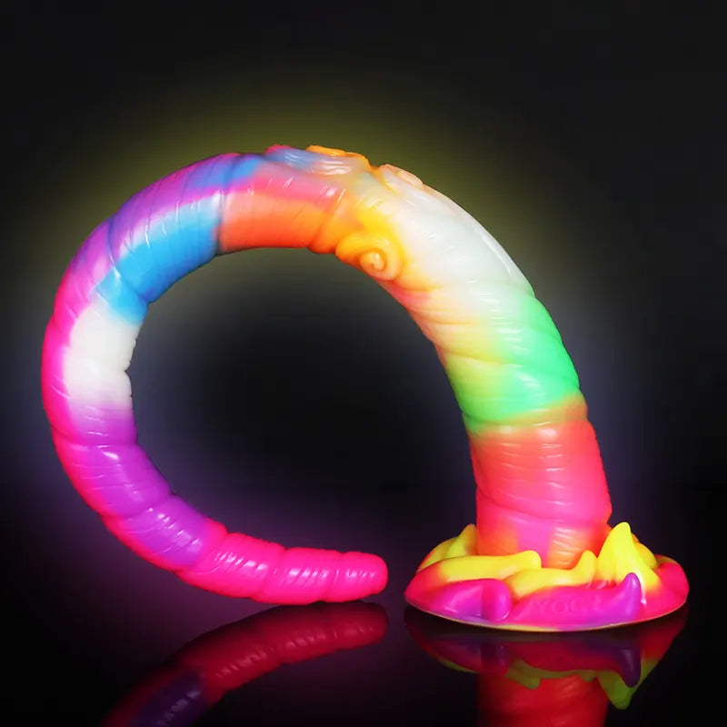 17.7-Inch Lifelike Silicone Monster Dildo with Spiral-Textured Shaft