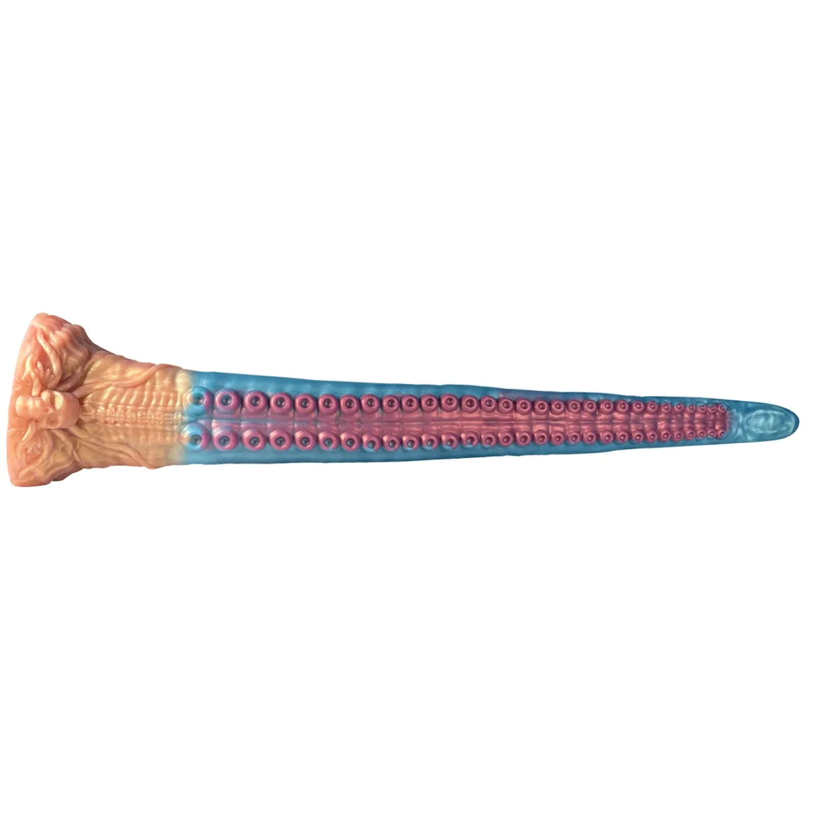 18.5 Inch Celestial Blue Tentacle Dildo with Eldritch Curves, Skull Design & Suction Cup Base