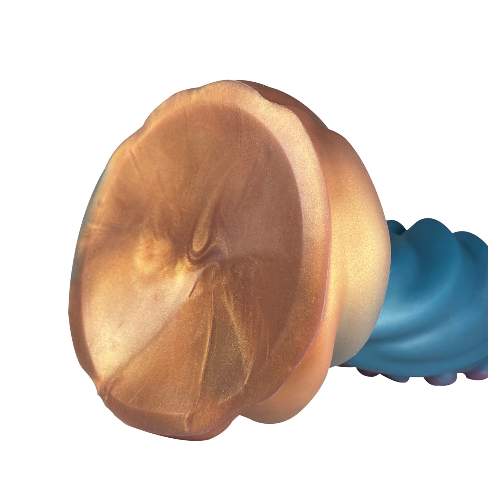 19.68 Inch Lovecraftian Octopus Tentacle Dildo with Blue-Gold Veins & Suction Cup Base
