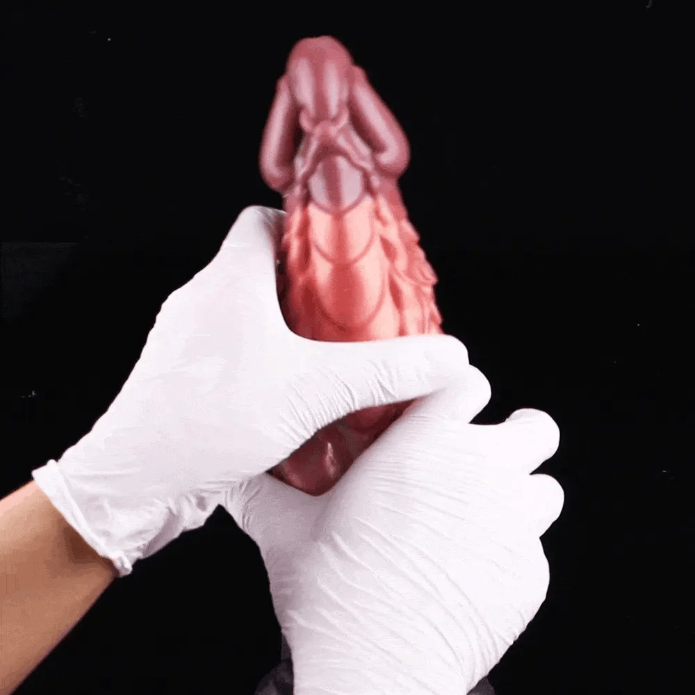 14 Inch Fantasy Beast-Style Dual-Layer Silicone Monster Dildo