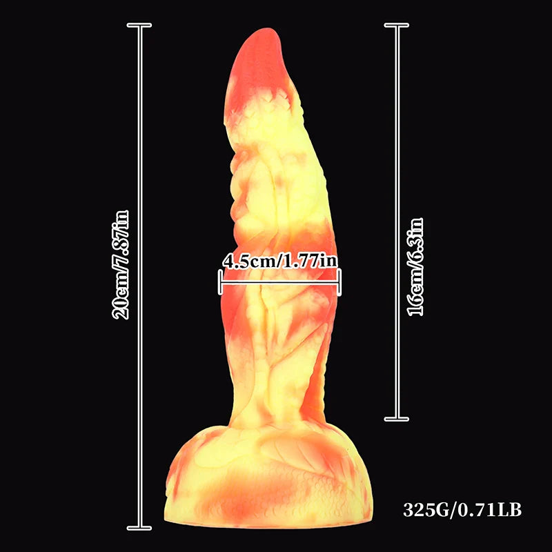 7.87 Inch Lifelike Pointed Alien Monster Dildo – Silicone Fantasy Design