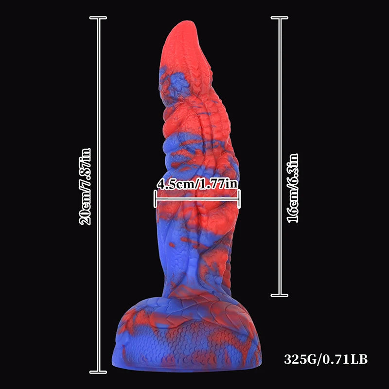 7.87 Inch Lifelike Pointed Alien Monster Dildo – Silicone Fantasy Design