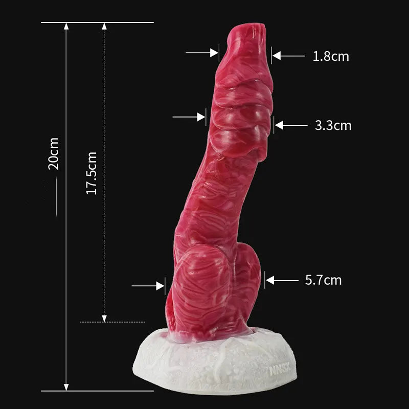 7.87 Inch Lifelike Silicone Crankshaft Dog Dildo – Fantasy Adult Toy