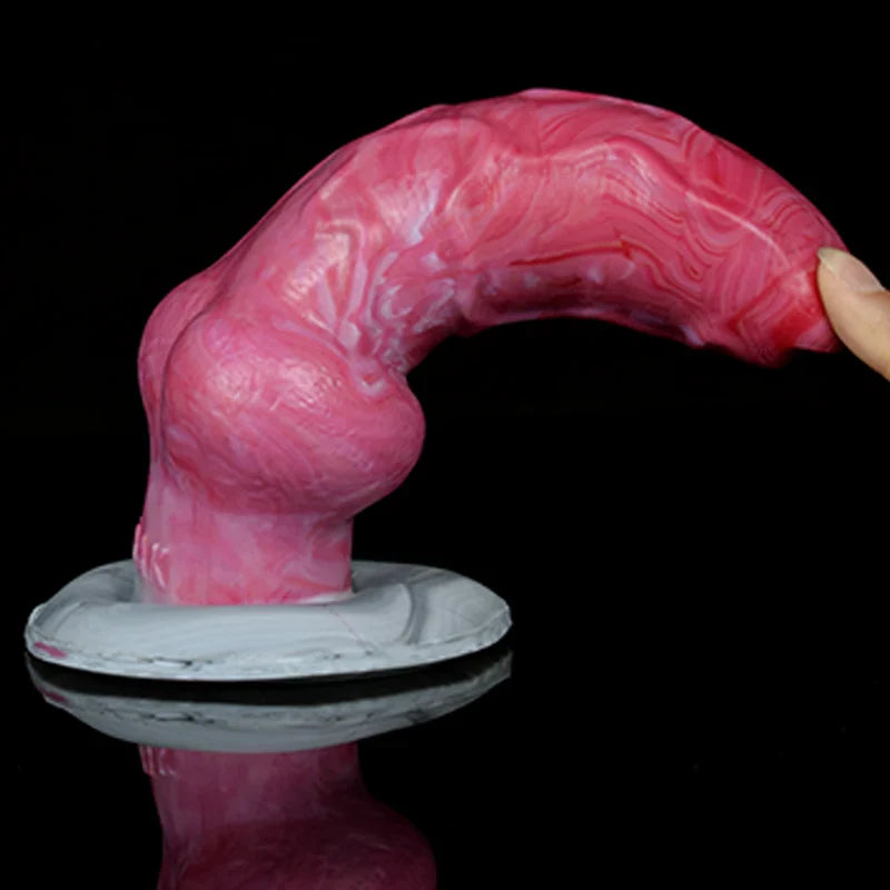 8.15 Inch Extra-Large Silicone Dog Dildo with Knot – Fantasy Adult Toy