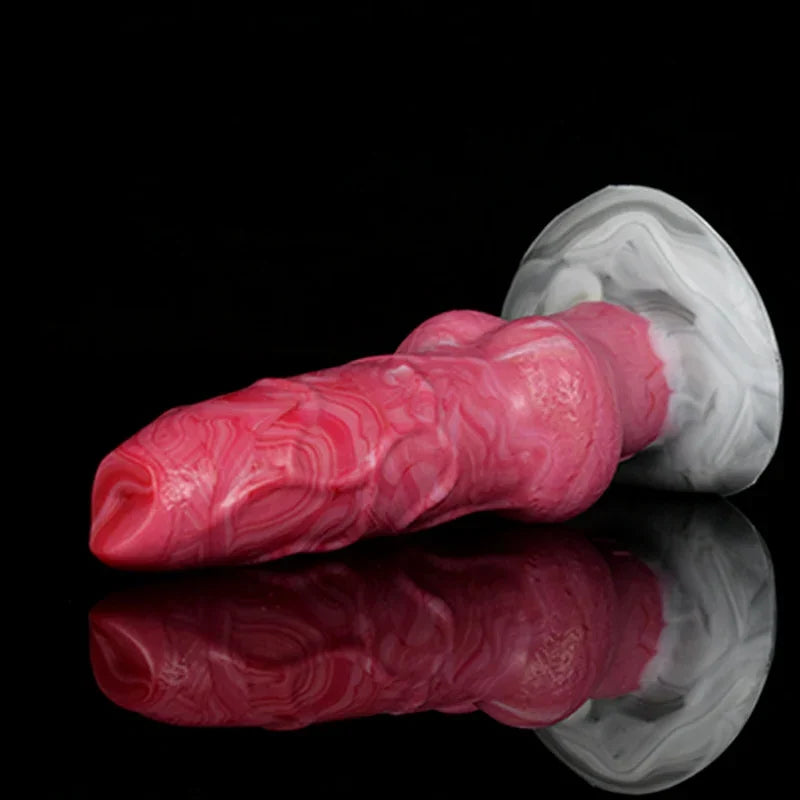 8.15 Inch Extra-Large Silicone Dog Dildo with Knot – Fantasy Adult Toy