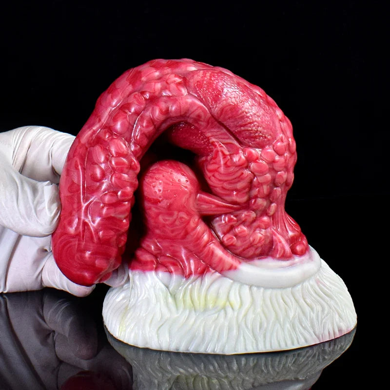 8.1 Inch Realistic Silicone Dragon Dildo with Large Suction Cup Base