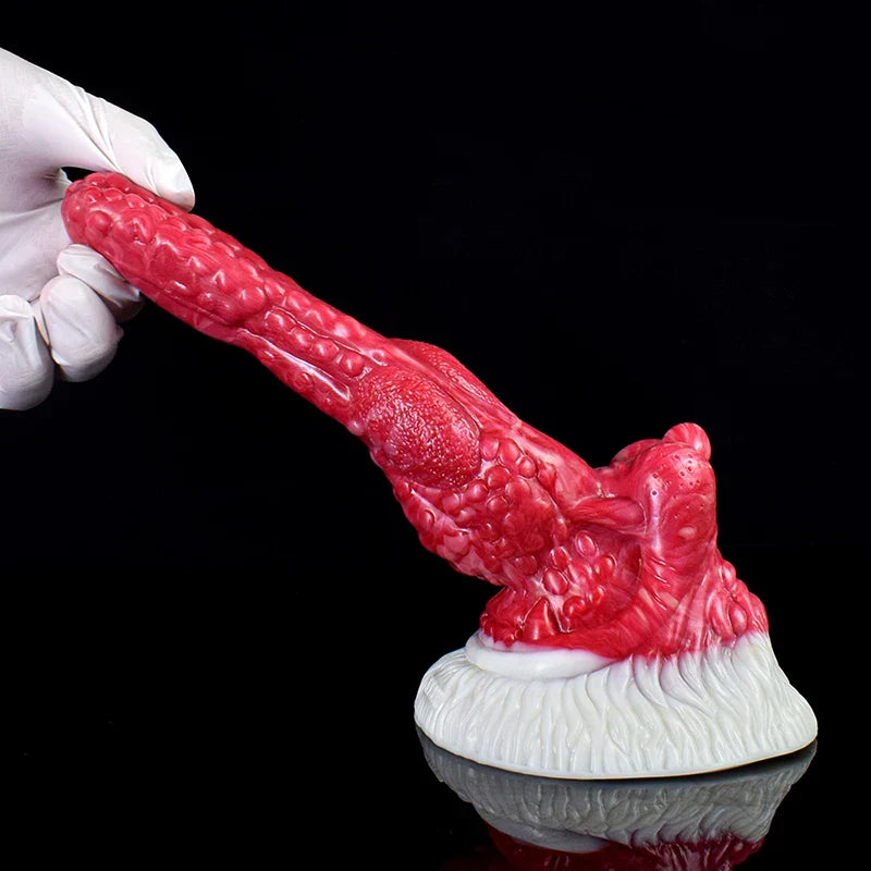 8.1 Inch Realistic Silicone Dragon Dildo with Large Suction Cup Base