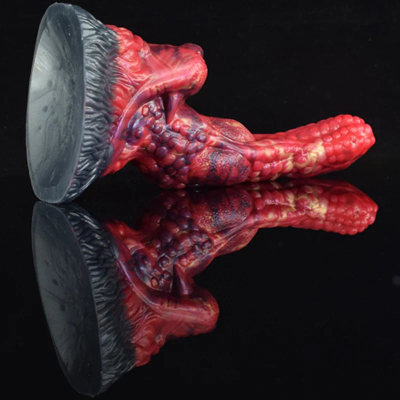 8.1 Inch Realistic Silicone Dragon Dildo with Large Suction Cup Base