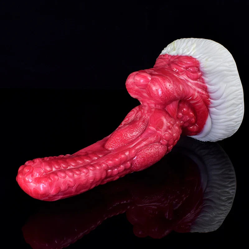 8.1 Inch Realistic Silicone Dragon Dildo with Large Suction Cup Base