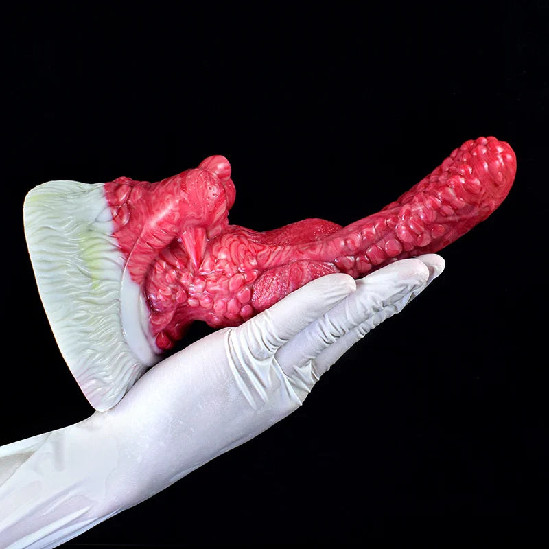 8.1 Inch Realistic Silicone Dragon Dildo with Large Suction Cup Base