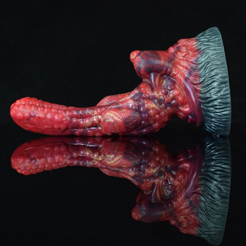 8.1 Inch Realistic Silicone Dragon Dildo with Large Suction Cup Base