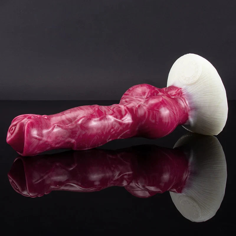 8.26-Inch Premium Silicone Dog Dildo – Lifelike Design with Realistic Testis