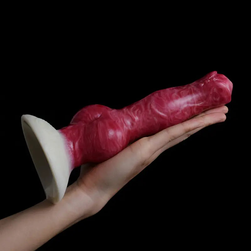 8.26-Inch Premium Silicone Dog Dildo – Lifelike Design with Realistic Testis