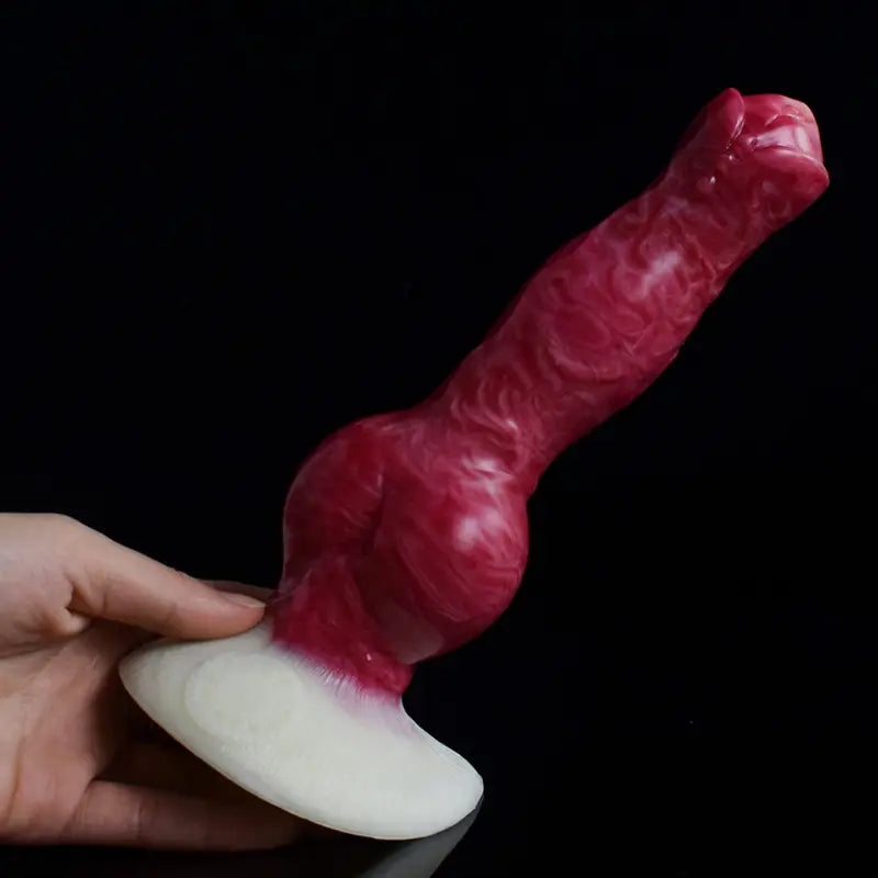8.26-Inch Premium Silicone Dog Dildo – Lifelike Design with Realistic Testis