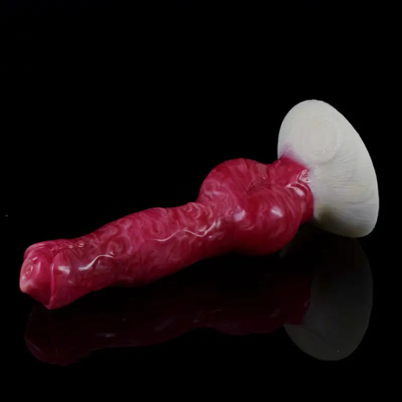 8.26-Inch Premium Silicone Dog Dildo – Lifelike Design with Realistic Testis