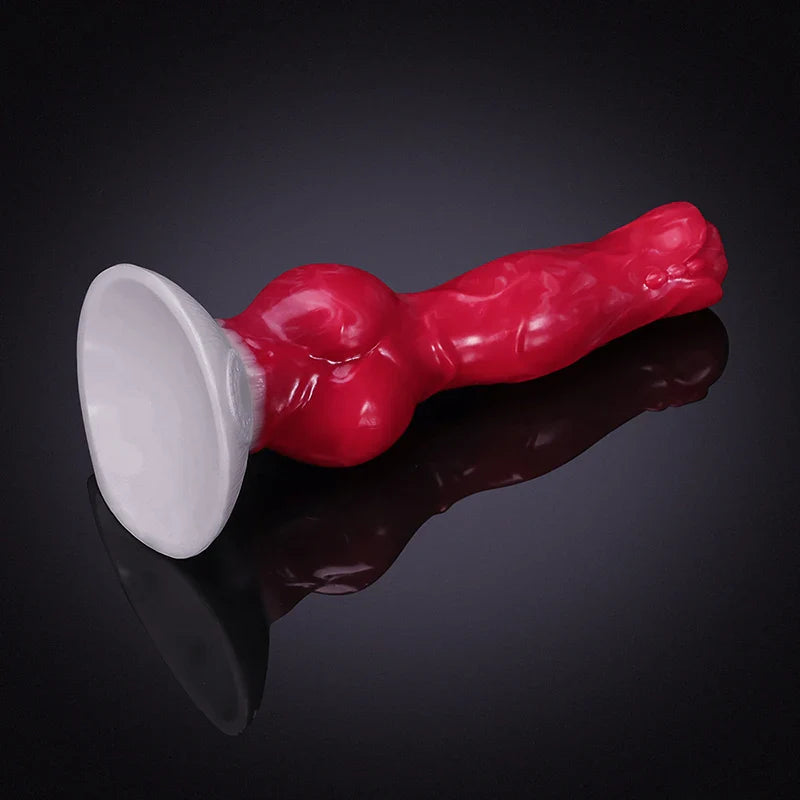 8.26 Inch Liquid Silicone Dog Dildo with Thick Knot – Fantasy-Inspired Design