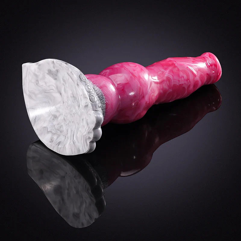 8.27 Inch Lifelike Pink Silicone Dog Dildo – Fantasy-Inspired Design