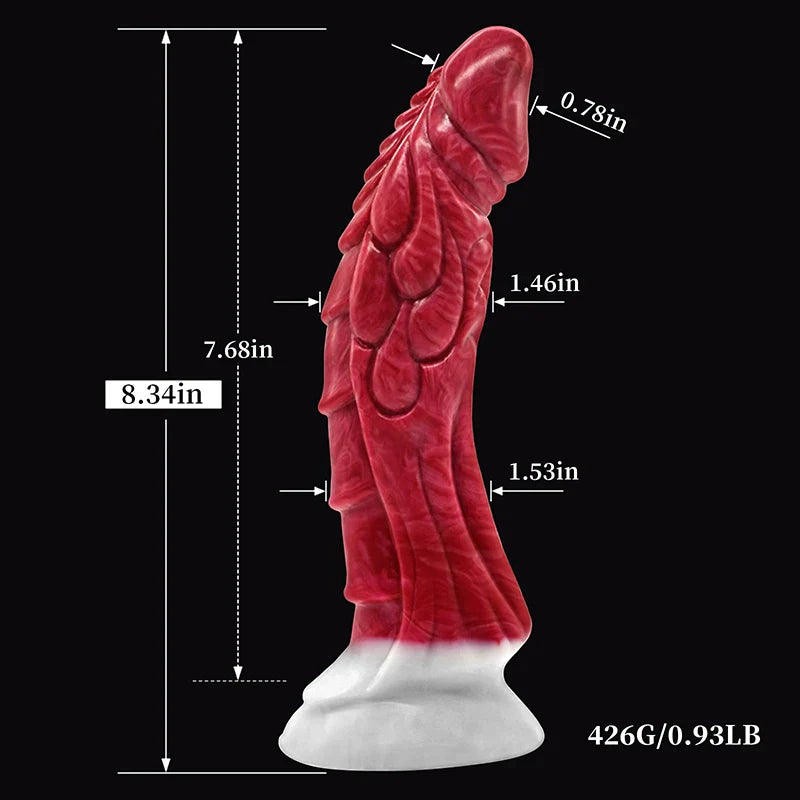 8.34 Inch Lifelike Pointed Silicone Dragon Dildo – Fantasy Adult Toy