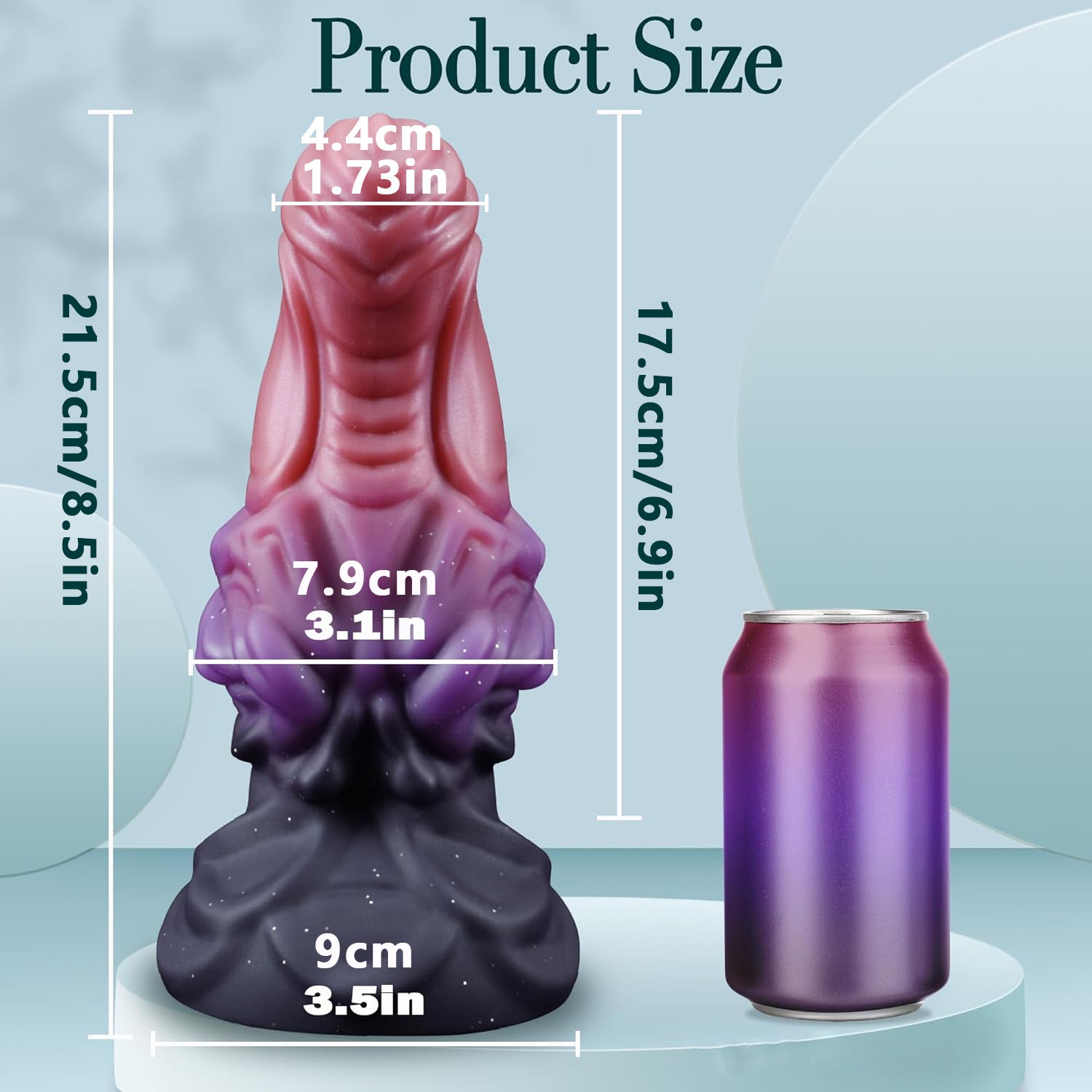 8.5 Inch Premium Custom-Shaped Liquid Silicone Dildo Anal Plug