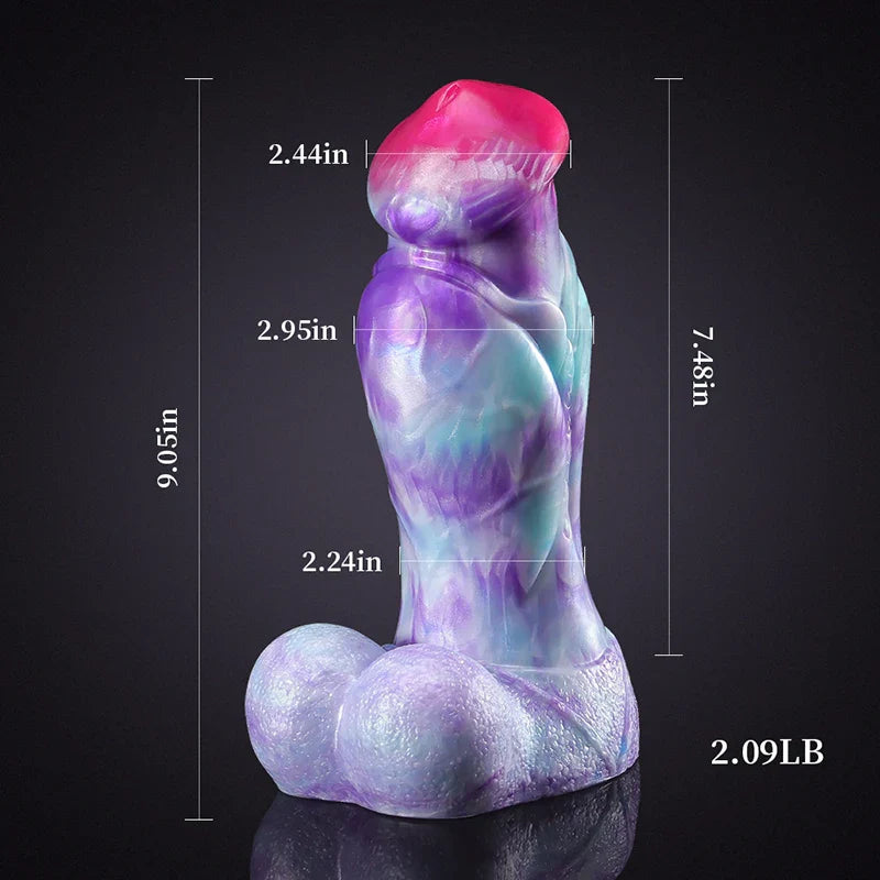9.05 Inch Lifelike Mixed-Color Silicone Thick Dog Dildo – Fantasy-Inspired Design
