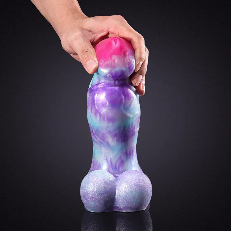 9.05 Inch Lifelike Mixed-Color Silicone Thick Dog Dildo – Fantasy-Inspired Design