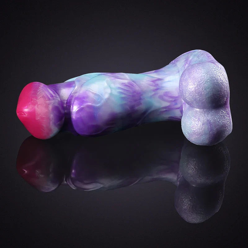 9.05 Inch Lifelike Mixed-Color Silicone Thick Dog Dildo – Fantasy-Inspired Design