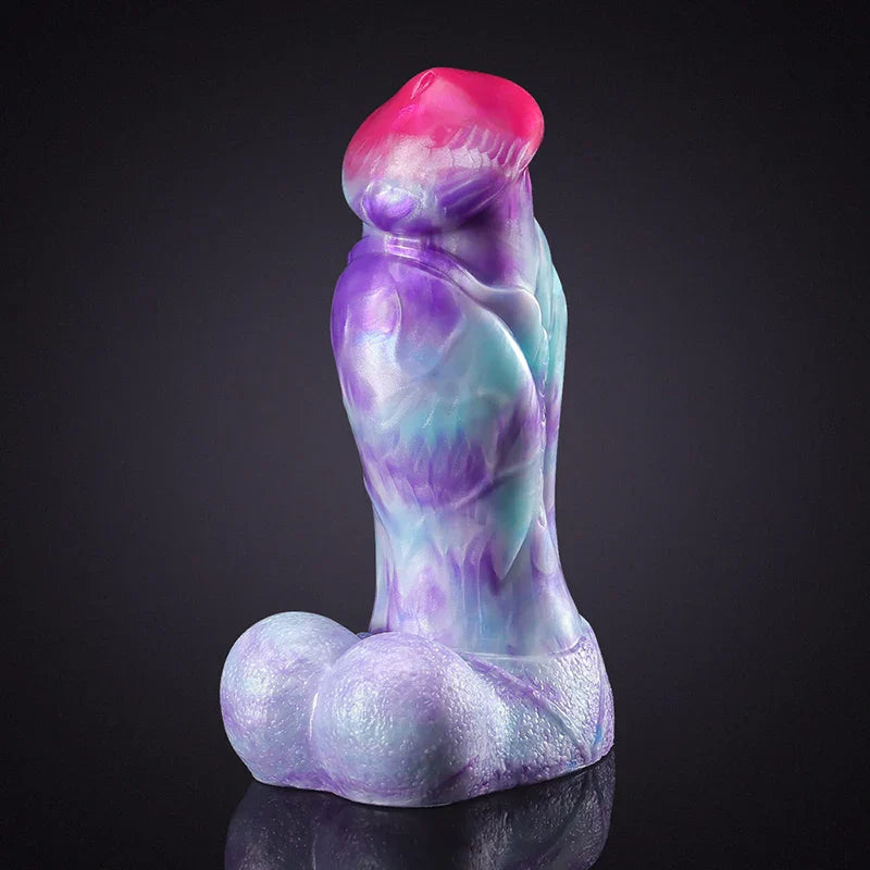 9.05 Inch Lifelike Mixed-Color Silicone Thick Dog Dildo – Fantasy-Inspired Design