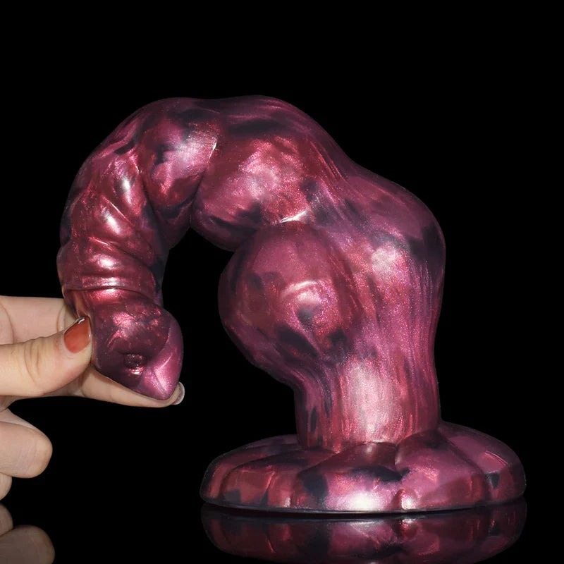9.05 Inch Multi-Knot Silicone Dog Dildo with Pointed Glans – Fantasy Adult Toy